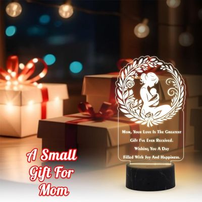 Wishing You A Day Filled With Joy And Happiness Engraved Night Lamp with Warm White Lamp Mothers Day Gift for Mom Thank You Gift for Mom Surprise Gift for Mom