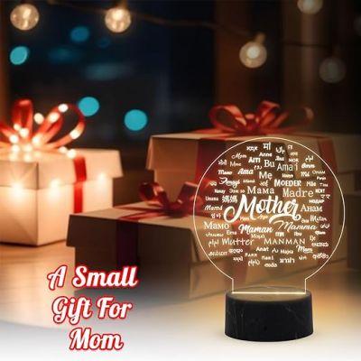 Mother Written in different languages Lamp with Warm White Light Mothers Day Gift for Mom Thank You Gift for Mom Surprise Gift for Mom