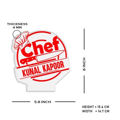 Personalized Chef Table Lamp with Automatic Color Changing Light Customized with Name Birthday Gift for Male & female Chef Gift Friend for Kitchen Décor Gift for Cooking and Foodies Person