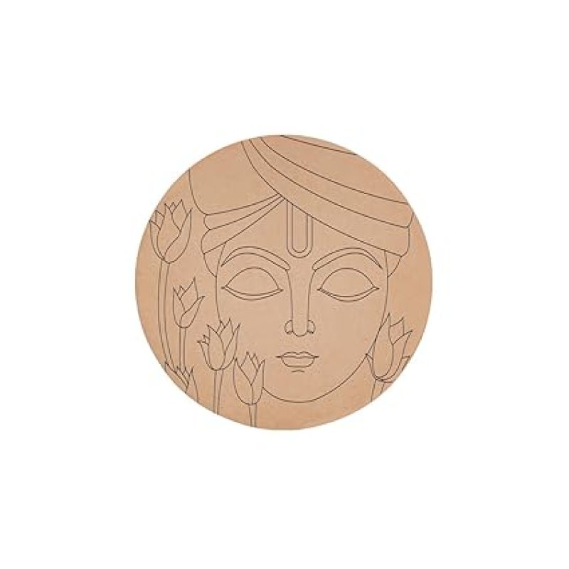 Pack of 2 Meditation Buddha MDF Laser Cutout with Painting Color for Art & Crafts Painting DIY Projects Home Decoration