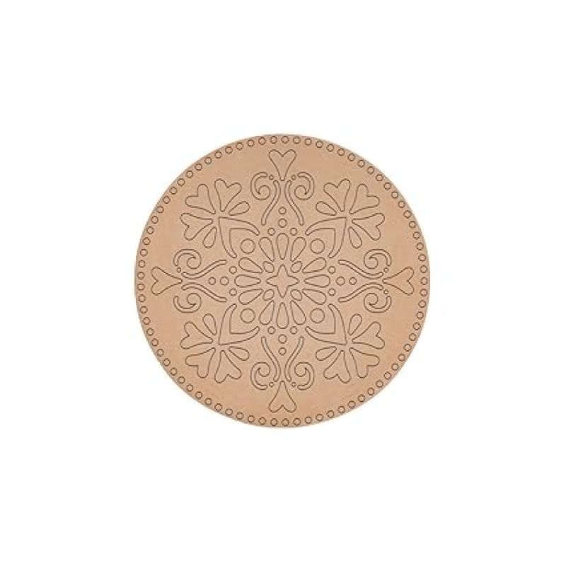 Pack of 2 Mandala Theme Wooden MDF Boards Art Craft Painting Cutout DIY Work Home Décor