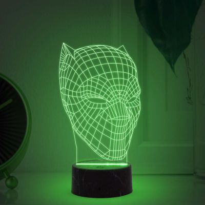 3D Illusion Black Panther Avengers Night Lamp Multicolored Light Gift for Marvel Avengers Fans & Lovers Birthday Gift Friend & Kids Bedroom Home & Living Room Decor Light
