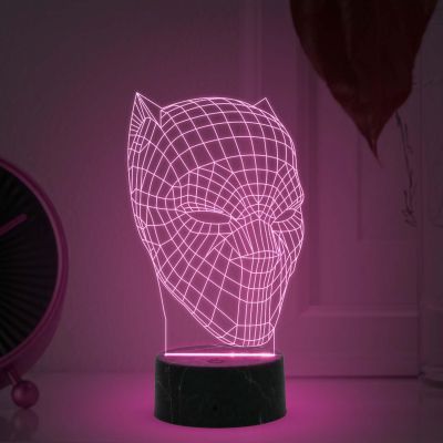 3D Illusion Black Panther Avengers Night Lamp Multicolored Light Gift for Marvel Avengers Fans & Lovers Birthday Gift Friend & Kids Bedroom Home & Living Room Decor Light