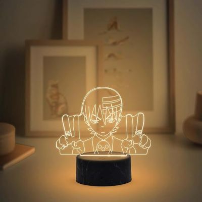 3D Illusion Soul Eater The Kid Anime Night Lamp with Warm White Light Gift for Anime Lovers & Home Décor