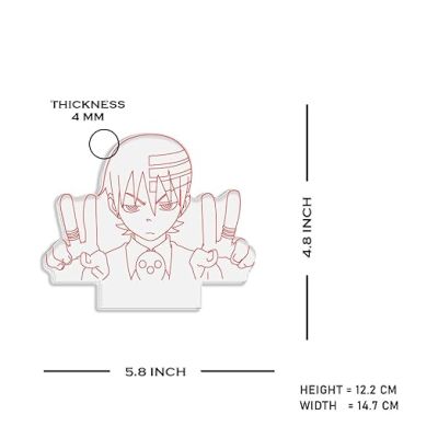 3D Illusion Soul Eater The Kid Anime Night Lamp with Warm White Light Gift for Anime Lovers & Home Décor
