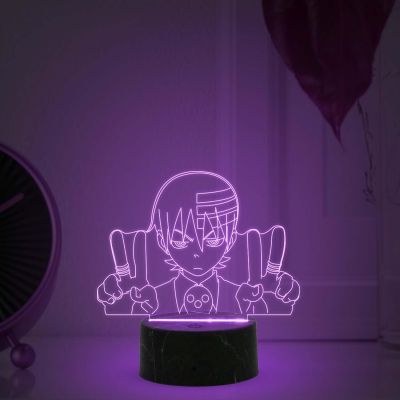3D Illusion Soul Eater The Kid Anime Night Lamp with Multicolored Light Gift for Anime Lovers & Home Décor