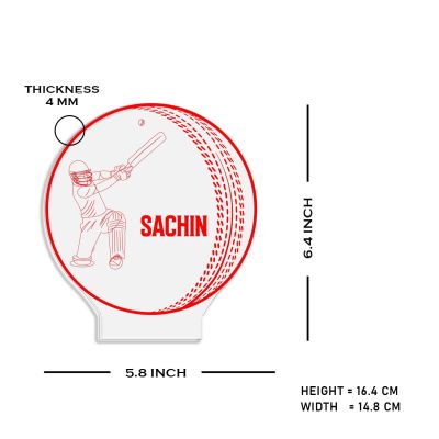 3D Illusion Cricket Ball Night Lamp with Multicolored Light Birthday Gift for Cricketers ,Sports Lovers & Fans