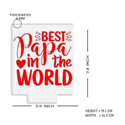Best Papa in The World Night Lamp with Multicolored Light Fathers Day Gift for Dad Birthday Gift for Dad from Daughter & Son Surprise Gift for Dad