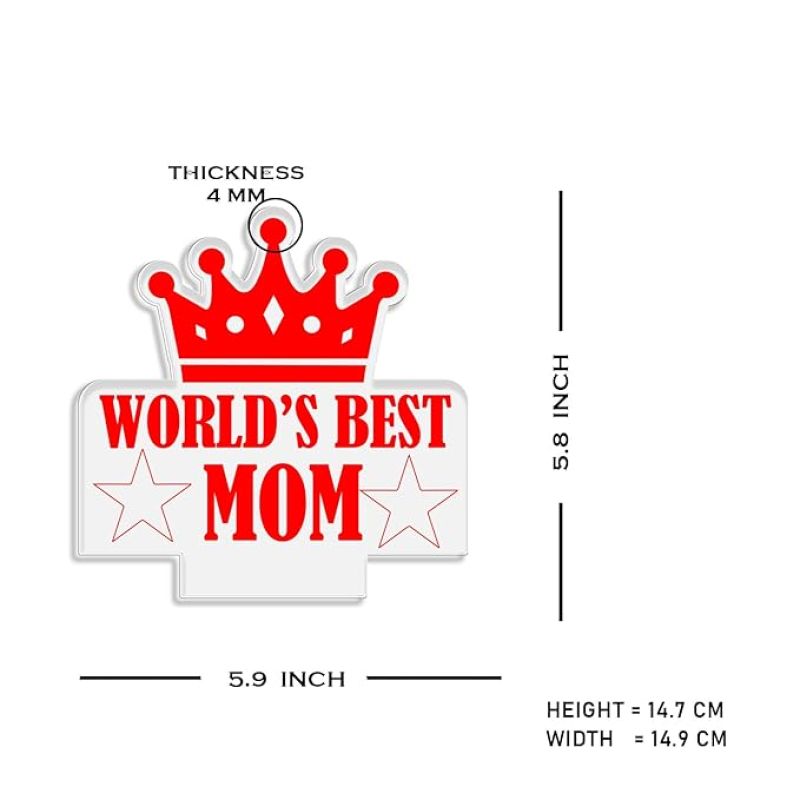 3D Illusion World Best Mom night Lamp with Warm White Light Mothers Day Gift for Mom, Surprise Gift for Mom Birthday, Gift for Mom from Daughter