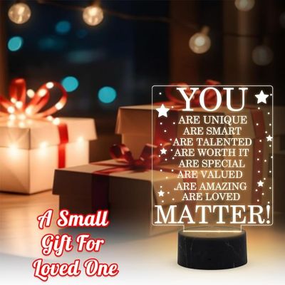 3D Illusion You Matter night lamp with warm white light Anniversary Gift for Husband, Wife, Bhabhi, Bhaiya Gift for Friends, Loveable Person