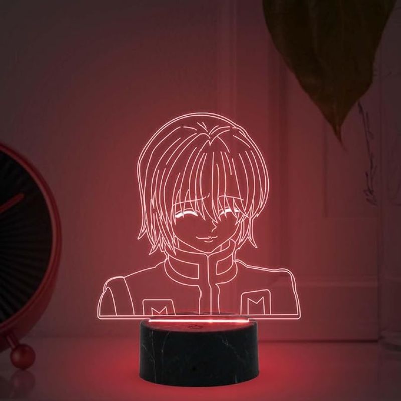 3D Illusion Hunter x Hunter Kurapika Anime Night Light Warm White Light Action Figure Anime Light Birthday Gift for Anime Lover