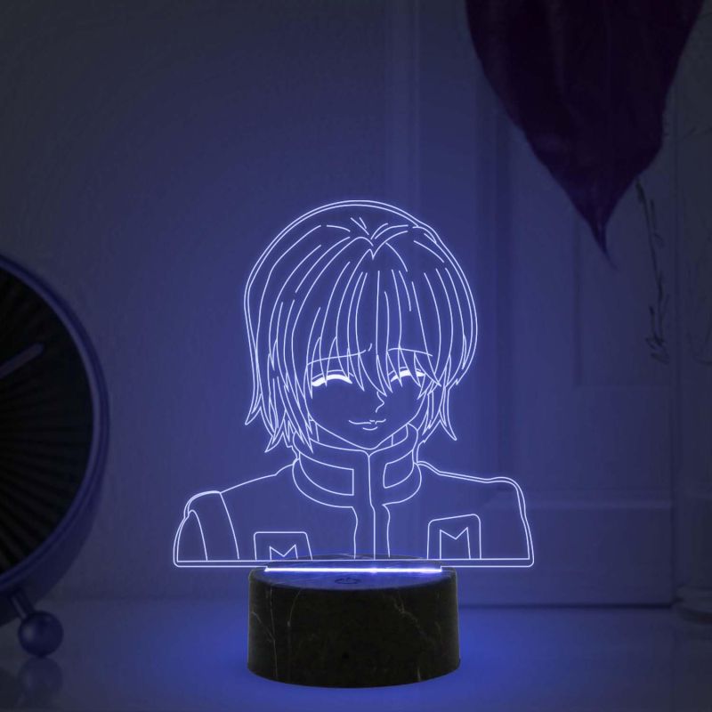 3D Illusion Hunter x Hunter Kurapika Anime Night Light Warm White Light Action Figure Anime Light Birthday Gift for Anime Lover