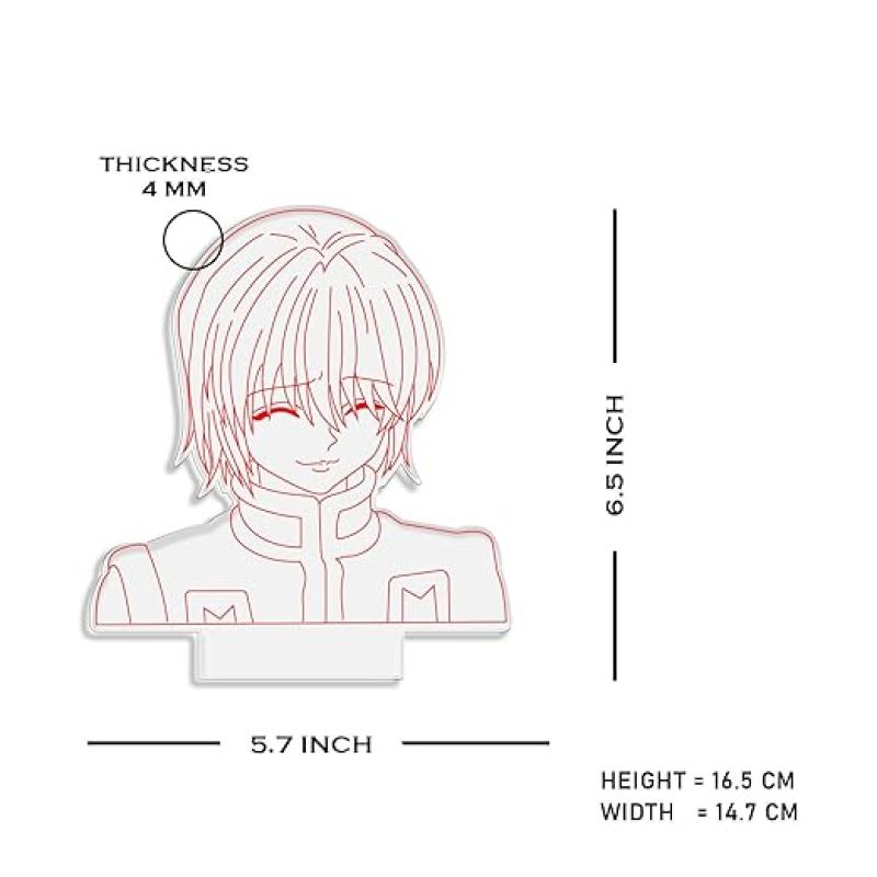 3D Illusion Hunter x Hunter Kurapika Anime Night Light Warm White Light Action Figure Anime Light Birthday Gift for Anime Lover