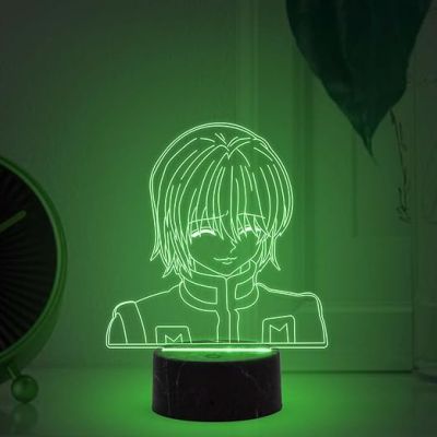 3D Illusion Hunter x Hunter Kurapika Anime Night Light Warm White Light Action Figure Anime Light Birthday Gift for Anime Lover