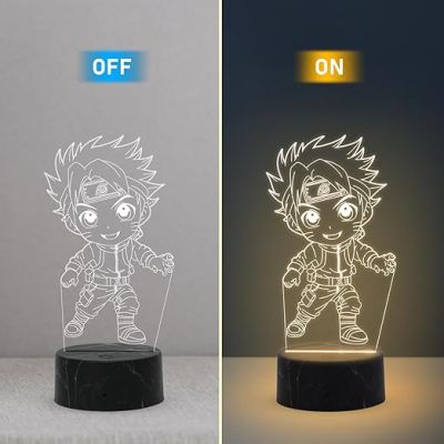 3D Illusion Naruto Uzumaki Anime Lamp with Warm White Light Birthday Gift for Naruto Fan Kide Room & Home Decor Light