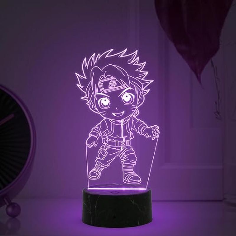 3D Illusion Naruto Uzumaki Lamp with Automatic Color Changing Light Birthday Gift for Naruto Fan Kide Room & Home Decor Light