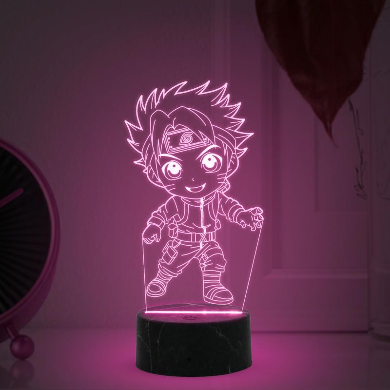 3D Illusion Naruto Uzumaki Lamp with Automatic Color Changing Light Birthday Gift for Naruto Fan Kide Room & Home Decor Light
