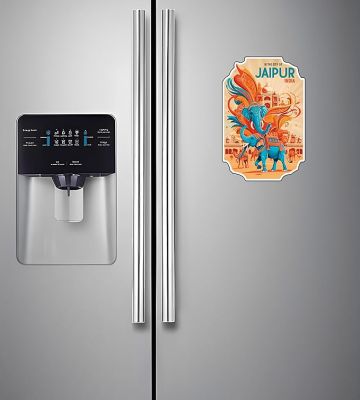 Jaipur Wooden Fridge Magnet Sticker Refrigerator Door, Kitchen, Home & Office Decor Items Rajasthani Theme, Travel Souvenir Magnet