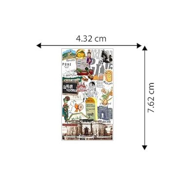 Pune Wooden Fridge Magnet Sticker Refrigerator Door, Kitchen, Home & Office Decor Items Indian State Theme, Travel Souvenir Magnet