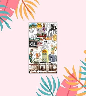 Pune Wooden Fridge Magnet Sticker Refrigerator Door, Kitchen, Home & Office Decor Items Indian State Theme, Travel Souvenir Magnet