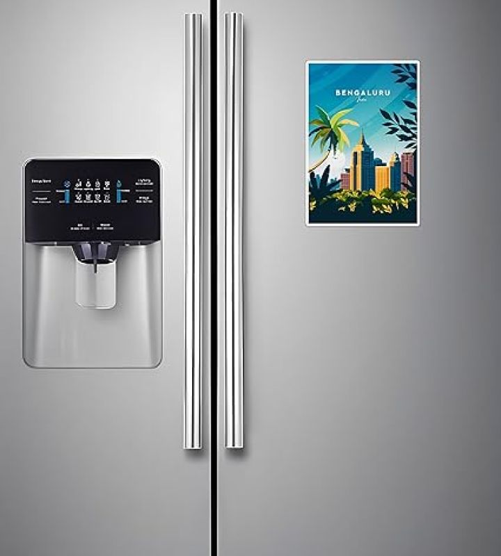 Bengaluru Wooden Fridge Magnet Stickers Refrigerator Door, Kitchen, Home & Office Decor Items Indian State Theme, Travel Souvenir Magnet