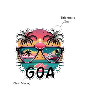 Goa Wooden Fridge Magnet Stickers Refrigerator Door, Kitchen, Home & Office Decor Items  Indian State Theme Travel Souvenir Magnet