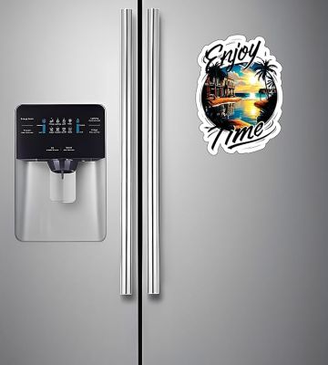 Enjoy Time Beach Summer Vibes Fridge Magnet Sticker Refrigerator Home & Office Decor Gift for Beach Lover Travel Souvenir