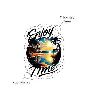 Enjoy Time Beach Summer Vibes Fridge Magnet Sticker Refrigerator Home & Office Decor Gift for Beach Lover Travel Souvenir