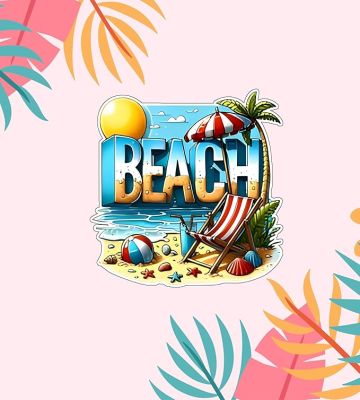Beach Summer Vibes Fridge Magnet Sticker Refrigerator Home & Office Decor Gift for Beach Lover Travel Souvenir