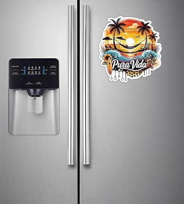 Pura Vida Beach Summer Vibes Fridge Magnet Sticker Refrigerator Home & Office Decor Gift for Beach Lover Travel Souvenir
