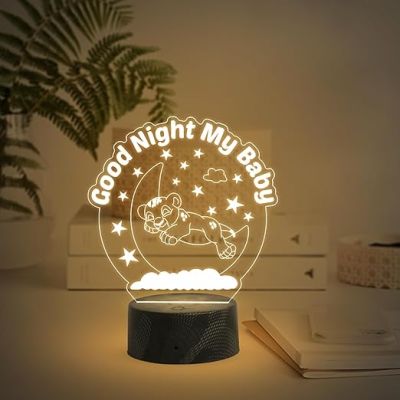 Good Night My Baby Night Lamp with Warm White Light Bedroom, Living Room, Kids room Decor Light