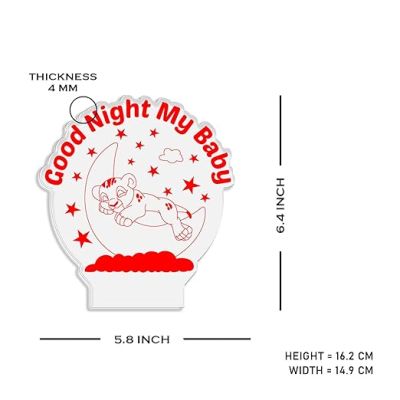 Good Night My Baby Night Lamp with Warm White Light Bedroom, Living Room, Kids room Decor Light