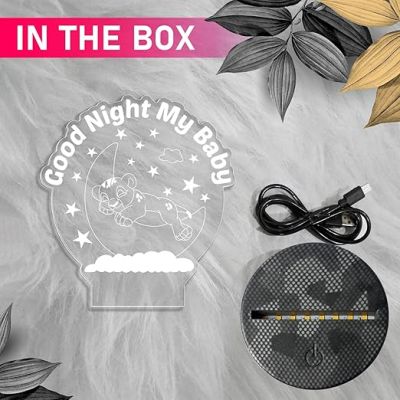 Good Night My Baby Night Lamp with Warm White Light Bedroom, Living Room, Kids room Decor Light