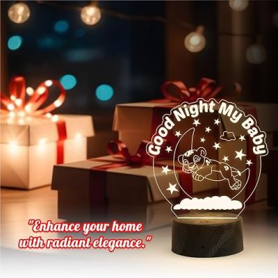 Good Night My Baby Night Lamp with Warm White Light Bedroom, Living Room, Kids room Decor Light