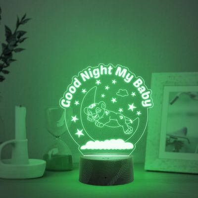 Good Night My Baby Night Lamp with Automatic Color Changing Light Bedroom, Living Room, Kids Room, Decor Light