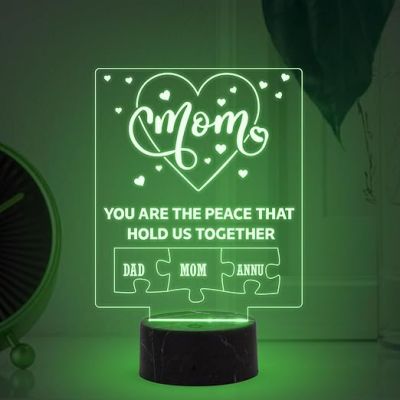 Mom Night Lamp with Multicolored Light Customized Kids Name Birthday Gift for Mom Memorable Unique & Creative Gifting Ideas for Mom Mother's Day Gift