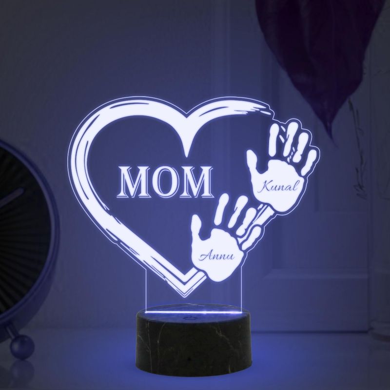 Mom Night Lamp with Multicolored Light Customized with Kids Name Memorable Unique & Creative Gifting Ideas for Mom Gift for Mother's Day