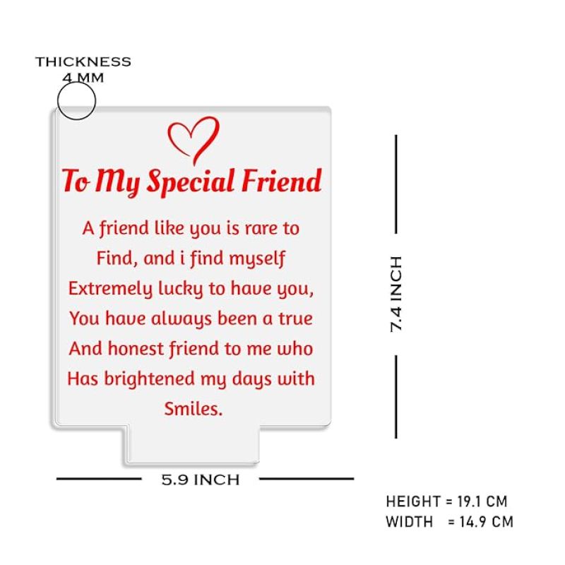 To My Special Friend Engraved Night Lamp With Automatic Color Changing Light Birthday Gift For Bestie Gift For Someone Special Thanksgiving Gift for Bestie Bff Friend
