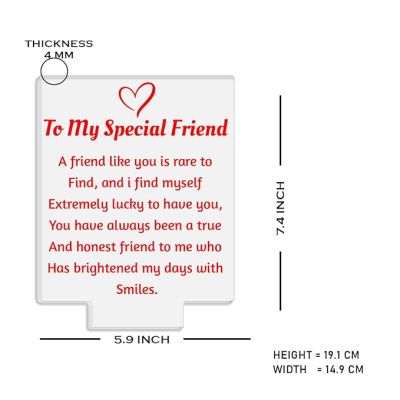 To My Special Friend Engraved Night Lamp With Automatic Color Changing Light Birthday Gift For Bestie Gift For Someone Special Thanksgiving Gift for Bestie Bff Friend