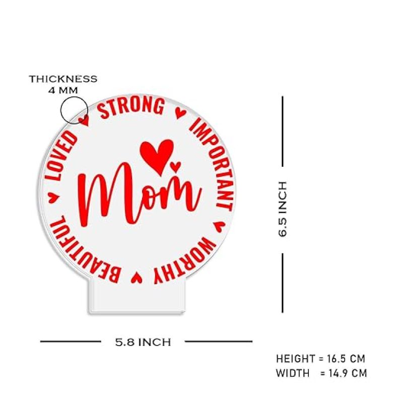 Mom Night Lamp with Warm White Light Gift for Mom, Mother's Day Gift for Mom Mom Birthday Gift from Daughter Son Thankyou Gift for Mom