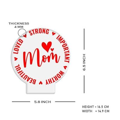Mom Night Lamp with Warm White Light Gift for Mom, Mother's Day Gift for Mom Mom Birthday Gift from Daughter Son Thankyou Gift for Mom
