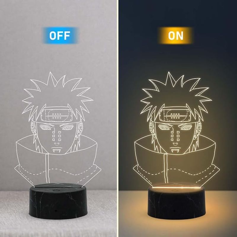 3D Illusion Naruto Uchiha Anime Night Lamp with Warm White Light Birthday Gifts Anime lover Kids Room Gaming Room Decor