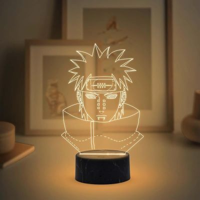 3D Illusion Naruto Uchiha Anime Night Lamp with Warm White Light Birthday Gifts Anime lover Kids Room Gaming Room Decor