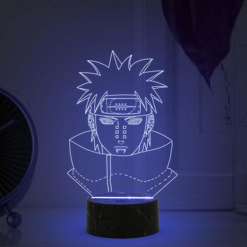 3D Illusion Naruto Uchiha Anime Night lamp with Automatic Color Changing Light Birthday Gifts Anime lover Kids Room Gaming Room Decor