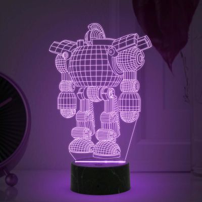 3D Illusion Robot Model Night lamp with Automatic Color Changing Light Kids Room Gaming Room Bedroom Home Decor Room Housewarming Party for Kids
