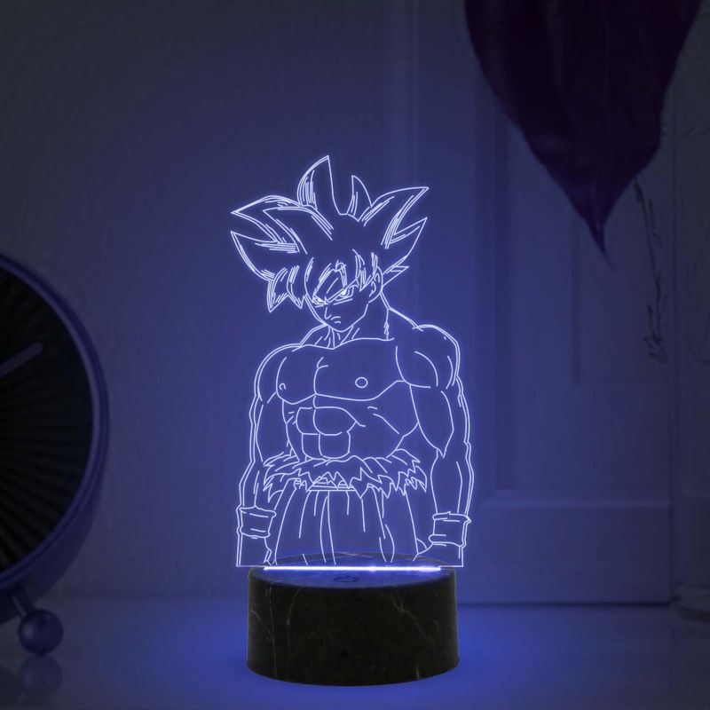 3D Illusion Dragon Ball (Goku) Night Lamp with Automatic Color Changing Light Birthday Gift for Kids & Anime Lover Home Decor Light