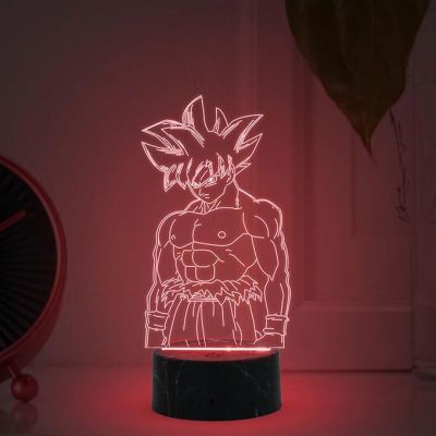 3D Illusion Dragon Ball (Goku) Night Lamp with Automatic Color Changing Light Birthday Gift for Kids & Anime Lover Home Decor Light