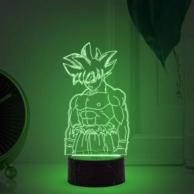 3D Illusion Dragon Ball (Goku) Night Lamp with Automatic Color Changing Light Birthday Gift for Kids & Anime Lover Home Decor Light