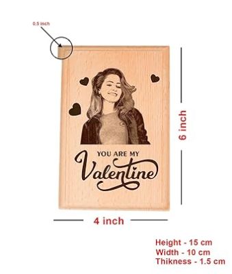 You are My Valentines Engraved Wooden Photo Plaque Customize with your favorite photo Valentines Day Gift for Girlfriend, Friend, Wife