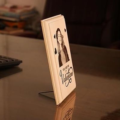 You are My Valentines Engraved Wooden Photo Plaque Customize with your favorite photo Valentines Day Gift for Girlfriend, Friend, Wife